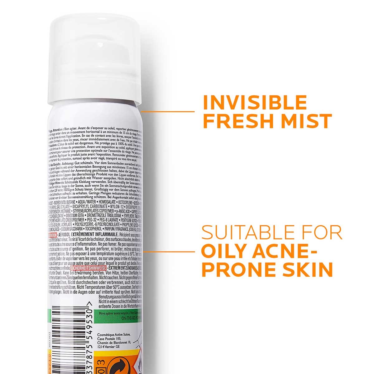 La Roche Posay ProductPage Sun Anthelios Mist Spf50 75ml 3337875549530