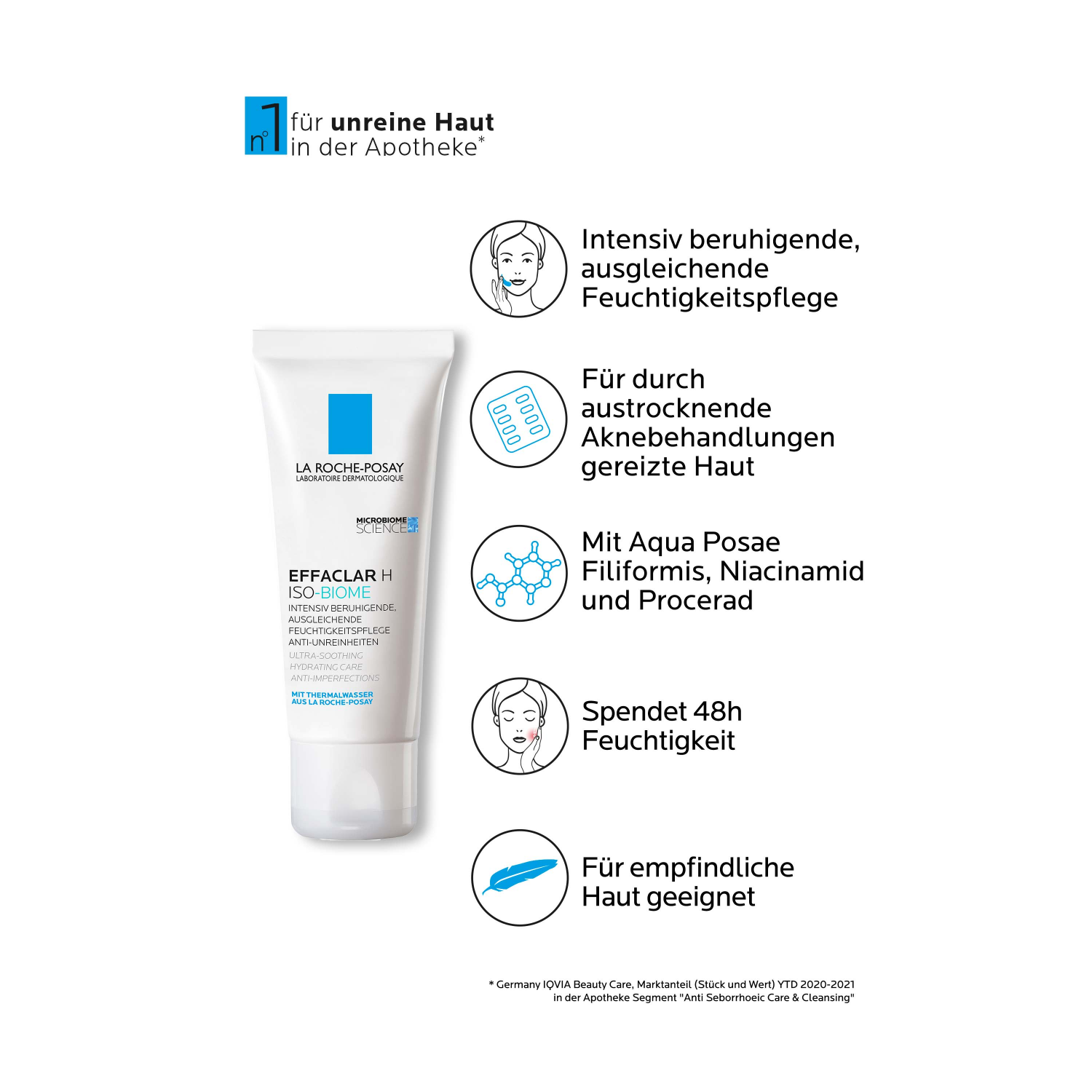 La Roche Posay 17862148 Effaclar H Iso-Biome Gesichtspflege Anti-Pickelpflege Result