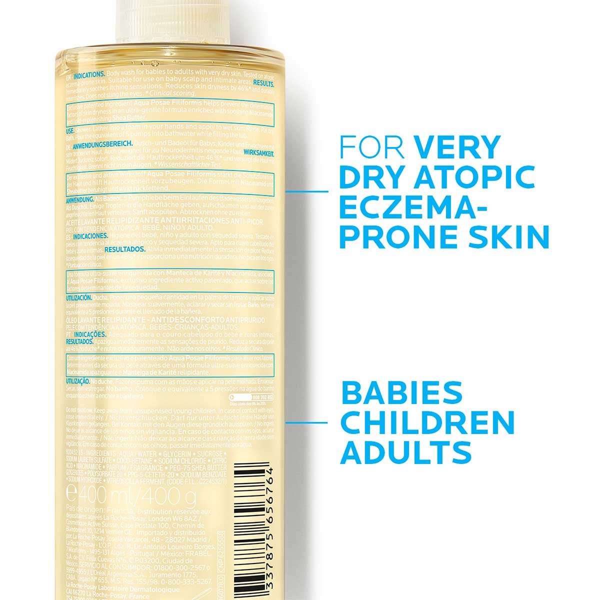 La Roche Posay Body Cleanser Lipikar Cleansing Oil AP 400ml 3337875656
