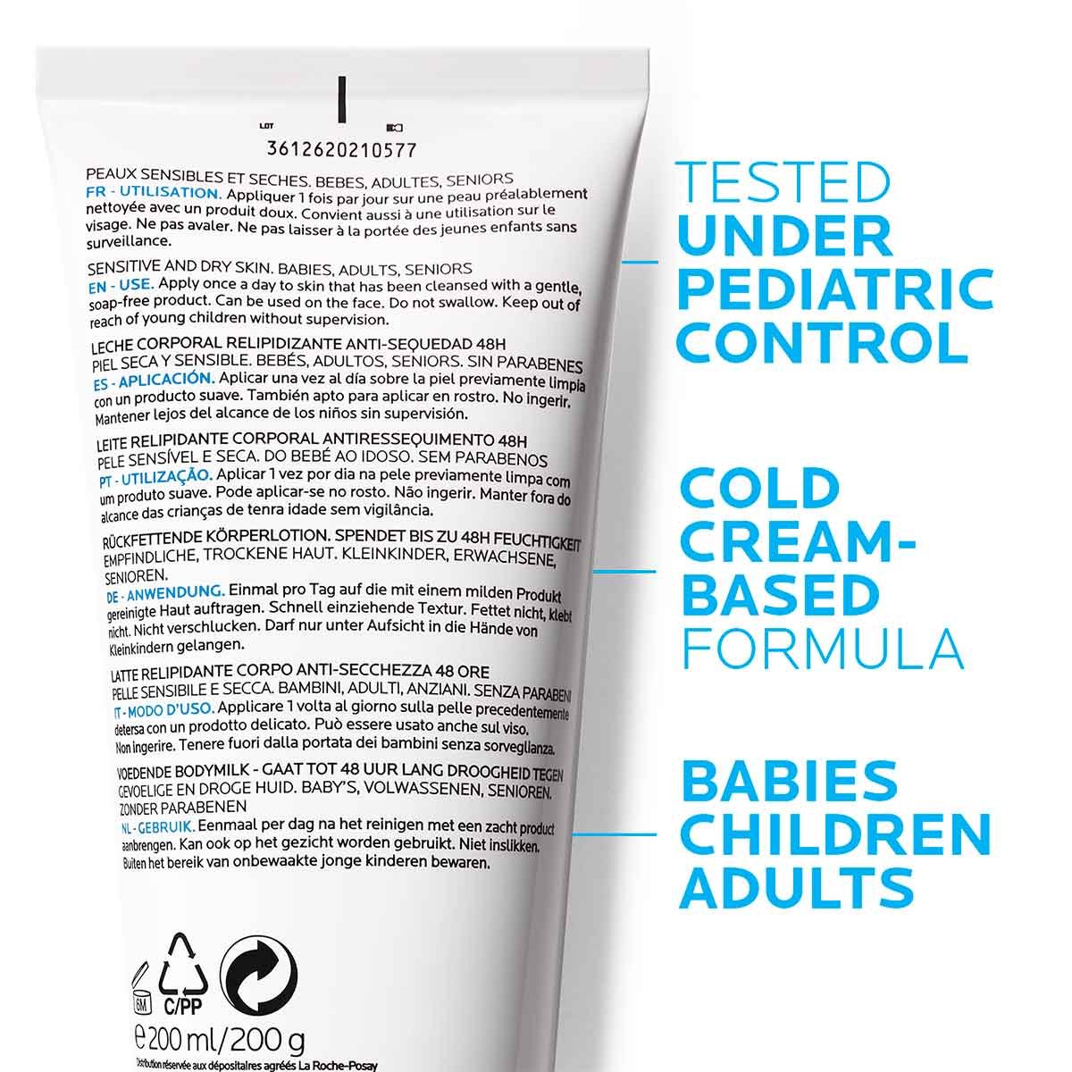 La Roche Posay ProductPage Eczema Lipikar Lait 200ml 3337875552097 Zoo