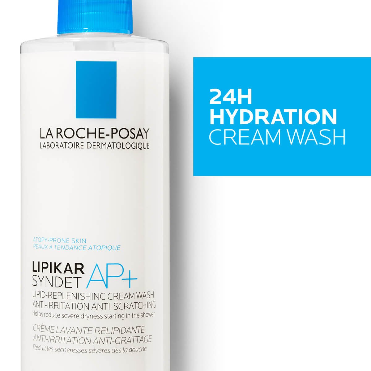 LaRochePosayBodyCleanserLipikarSyndetAP400mlLipidReplenishingWashCream