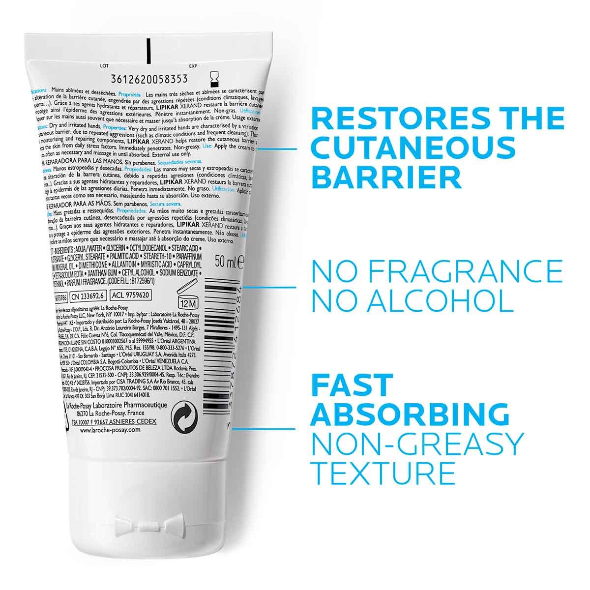 La Roche Posay ProductPage Eczema Lipikar Xerand 50ml 3337872412684 Zo