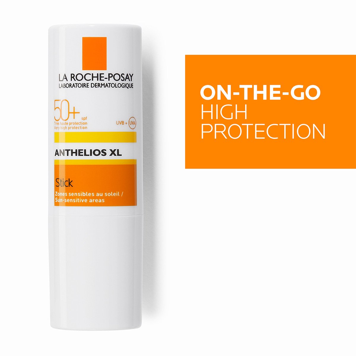 Sonnenschutzstick La Roche-Posay Anthelios XL mit Lichtschutzfaktor 50+ für empfindliche Haut, ideal für unterwegs.
