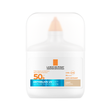 Packshot des getönten Anthelios UV Air Serums mit LSF 50+ in der Nuance „Light“