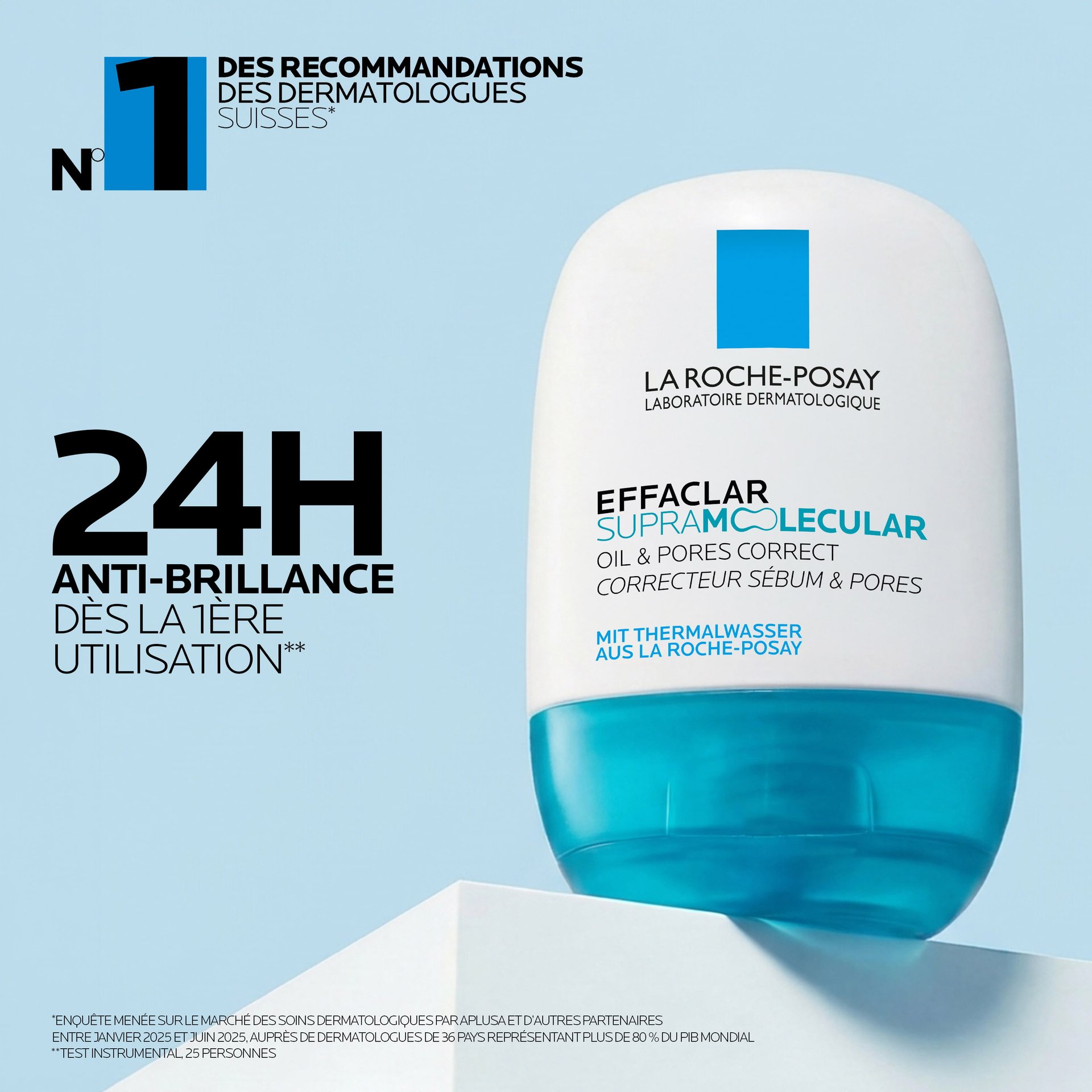 EFFACLAR Supramolecular Oil and Pores Correct : soin matifiant 24 h dès la première application.
