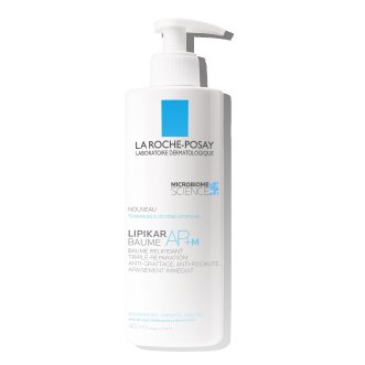 Flacon pompe La Roche-Posay Lipikar Baume AP+M Baume apaisant pour peaux sèches, 400 ml