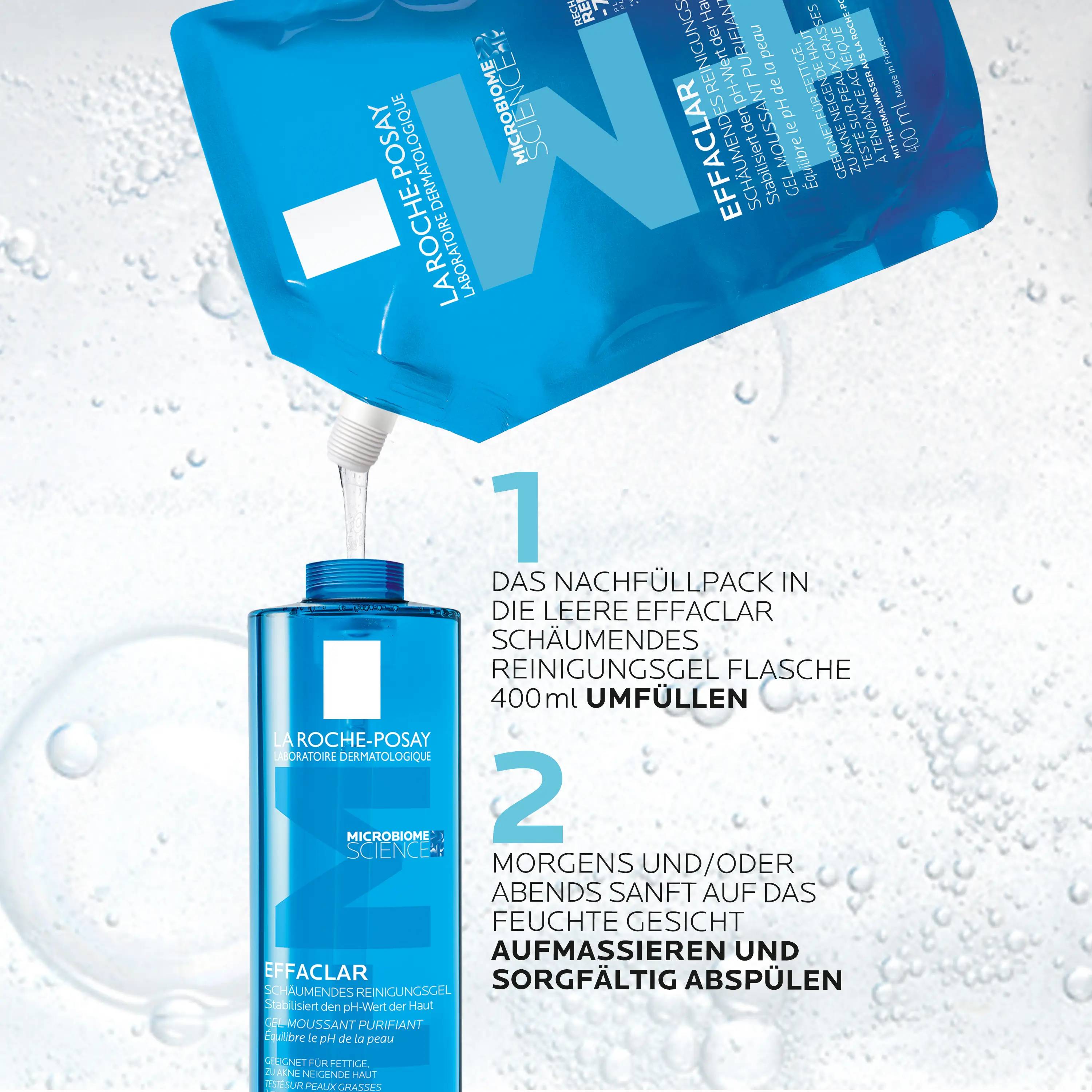 EFFACLAR-Schumendes-Reinigungsgel-Nachfllpack-How-to