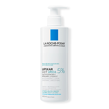 Lipikar Lait Urea 5 % – Darstellung der Pflegelotion mit Urea zur Hautberuhigung und Glättung